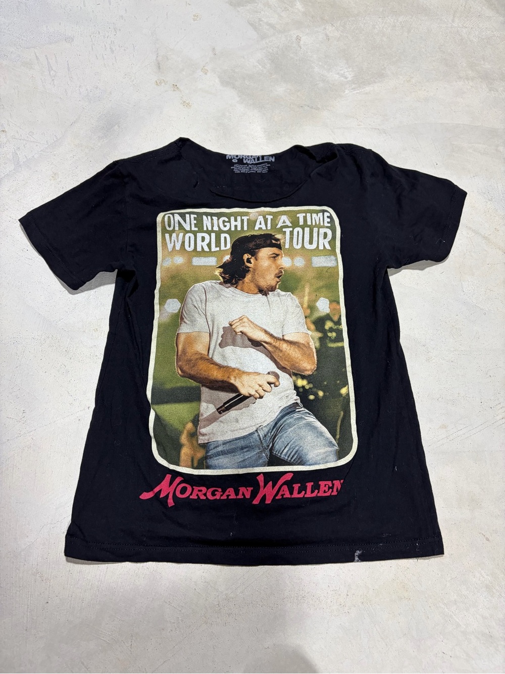 Morgan wallen Black 'One Night at a Time' Tour Tee small